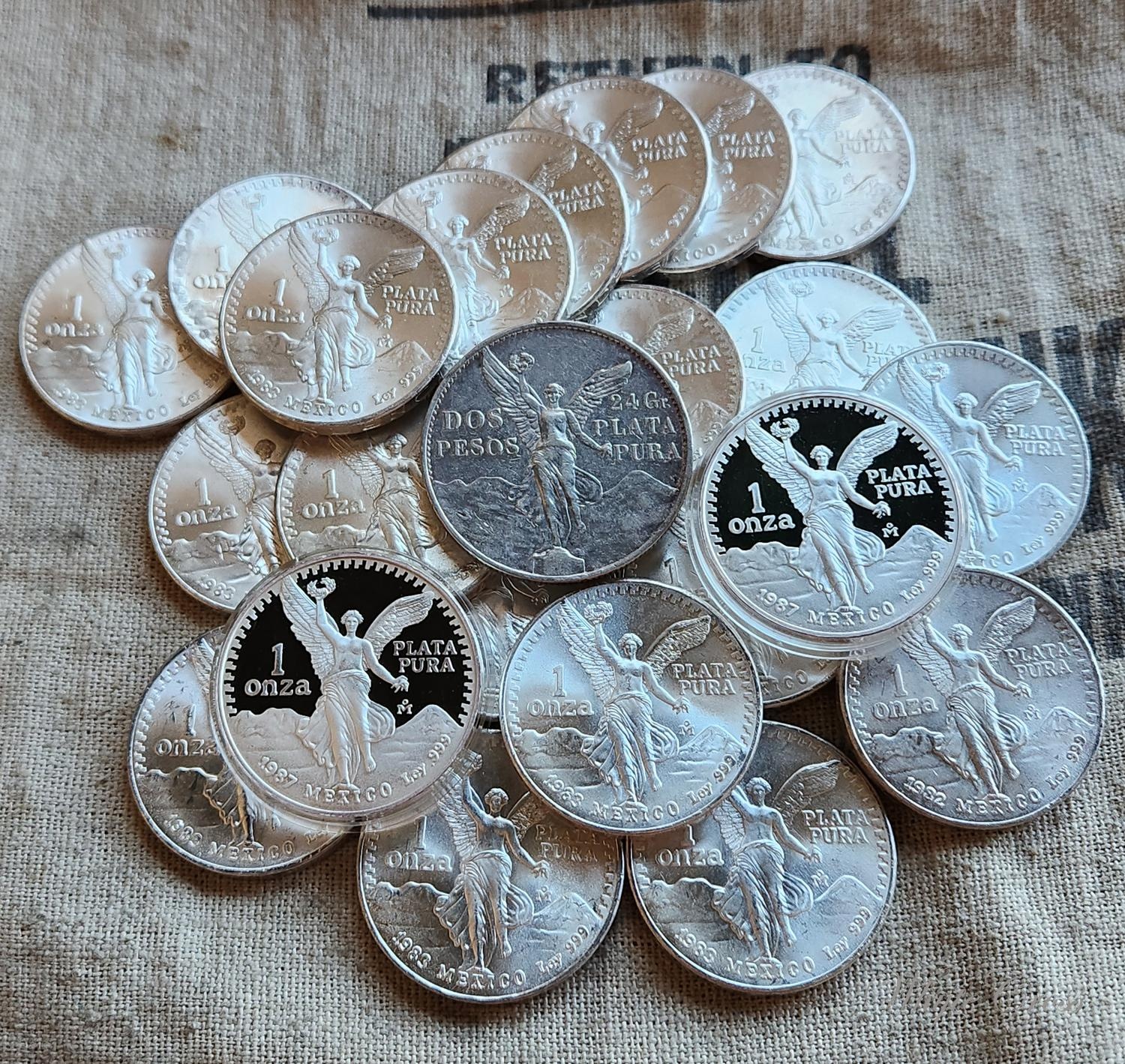 Stack of Libertad coins